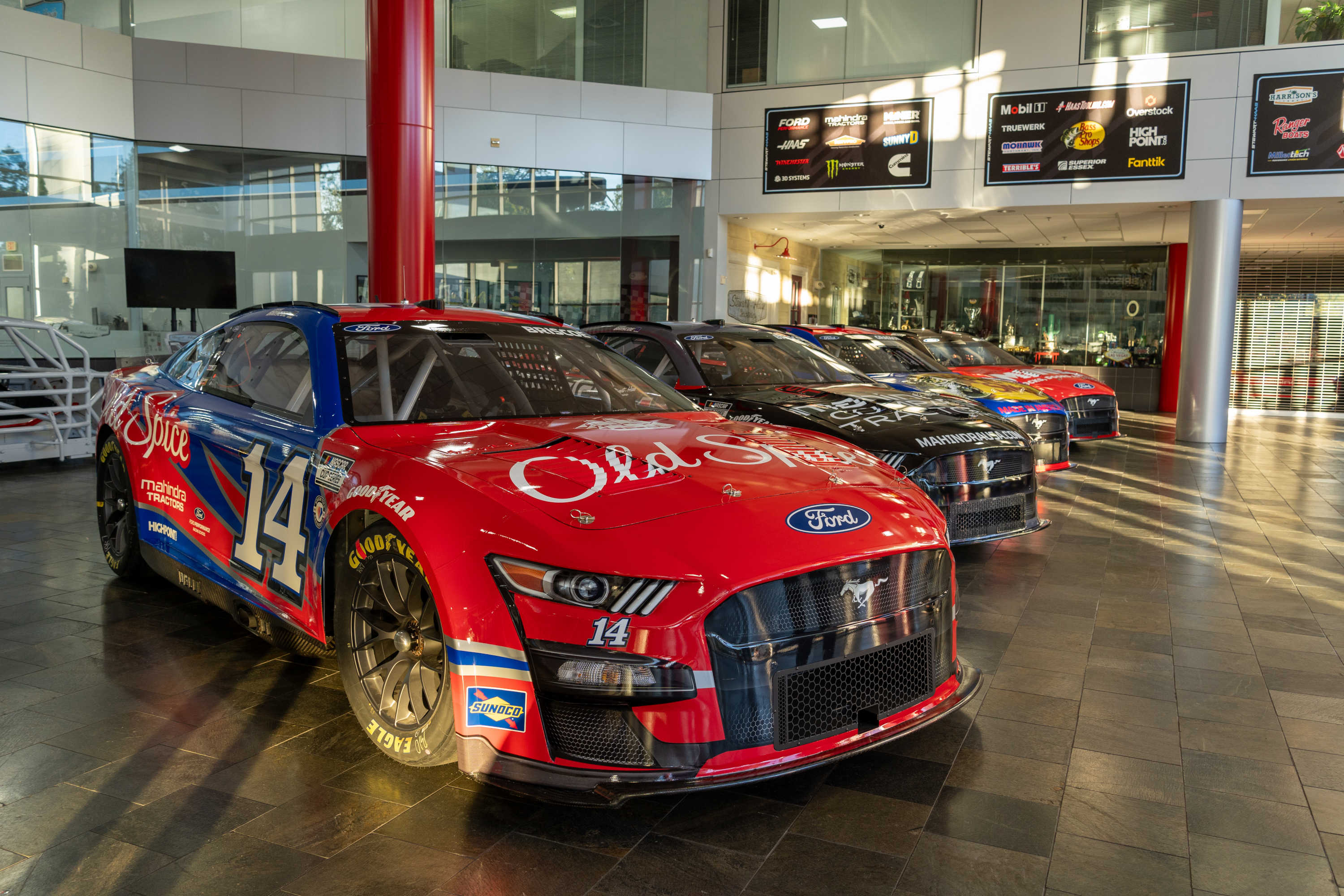 NASCAR cars at Stewart Haas Racing