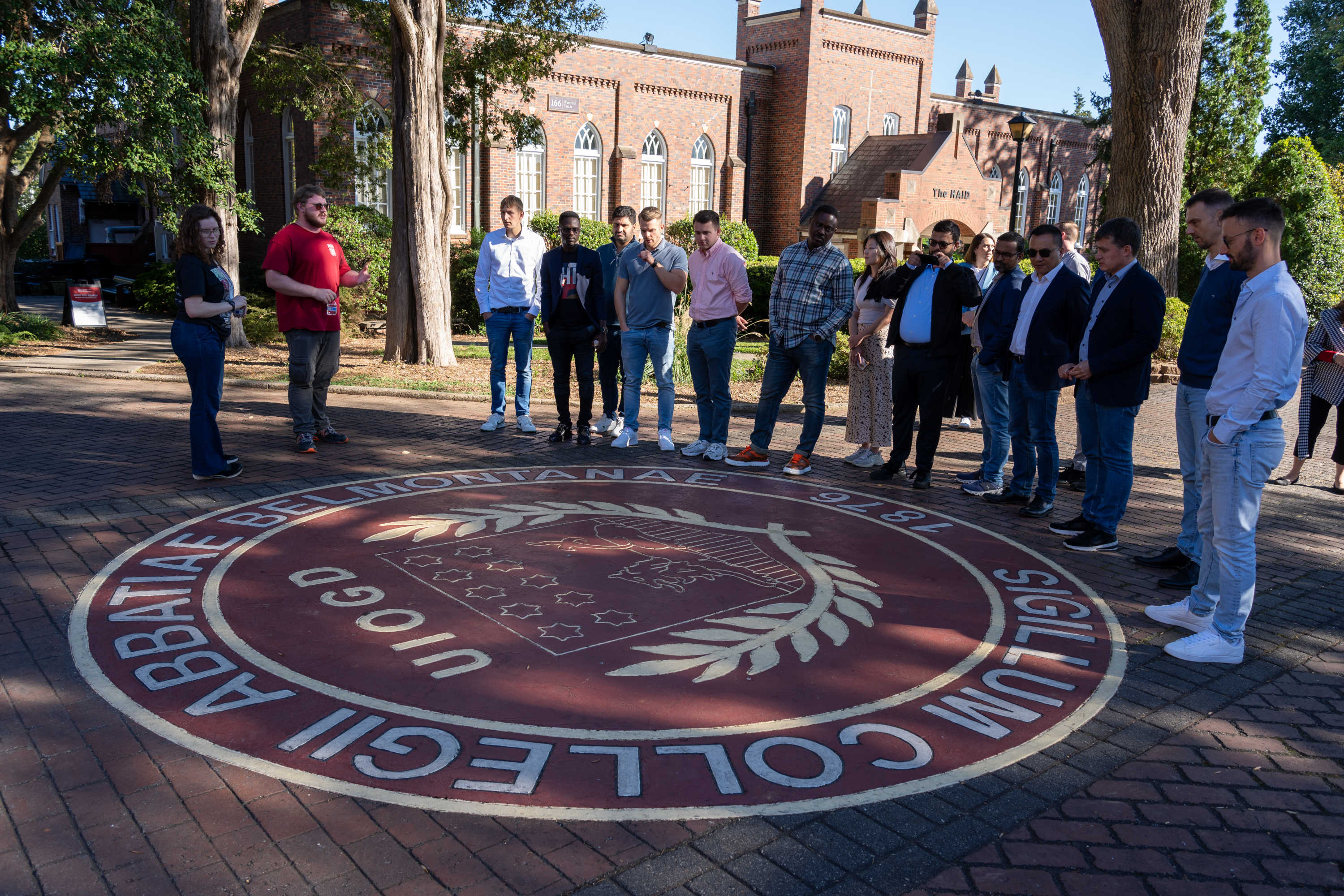 MBA students visiting Belmont Abbey College