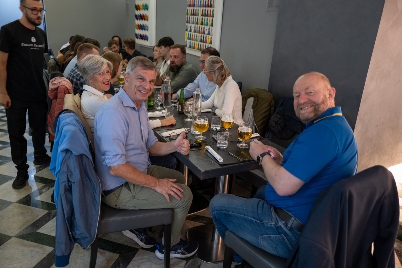 Pizza fest at the Palazzo Petrucci Pizzeria, Naples