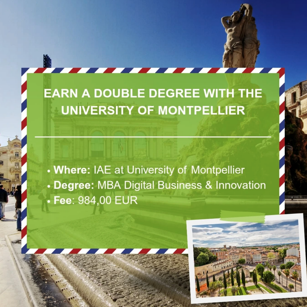 Earn a Double Degree with the university of Montpellier and THM - get a Master of Science and a Master of Business Administration in one 2-year full-time study program for less than 1,000 Euro